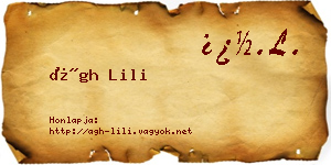Ágh Lili névjegykártya