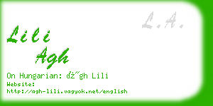 lili agh business card